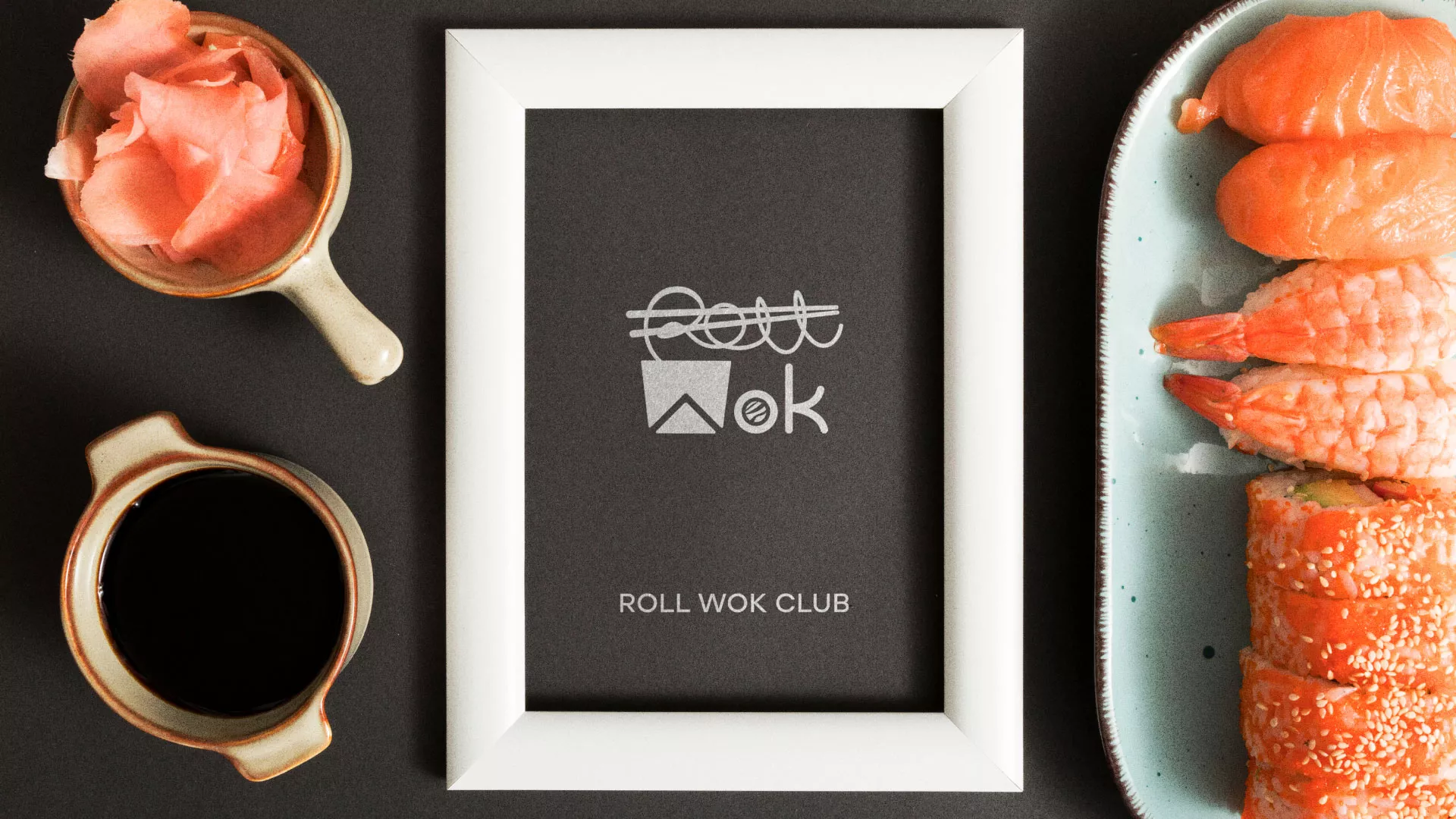 Разработка логотипа суши-бара «Roll Wok Club» в Грозном