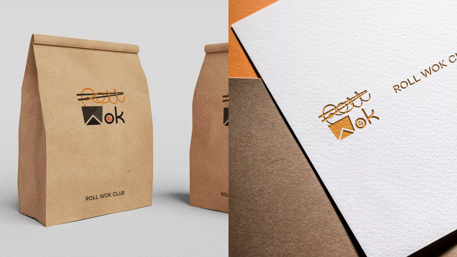 Разработка логотипа суши-бара «Roll Wok Club» в Грозном