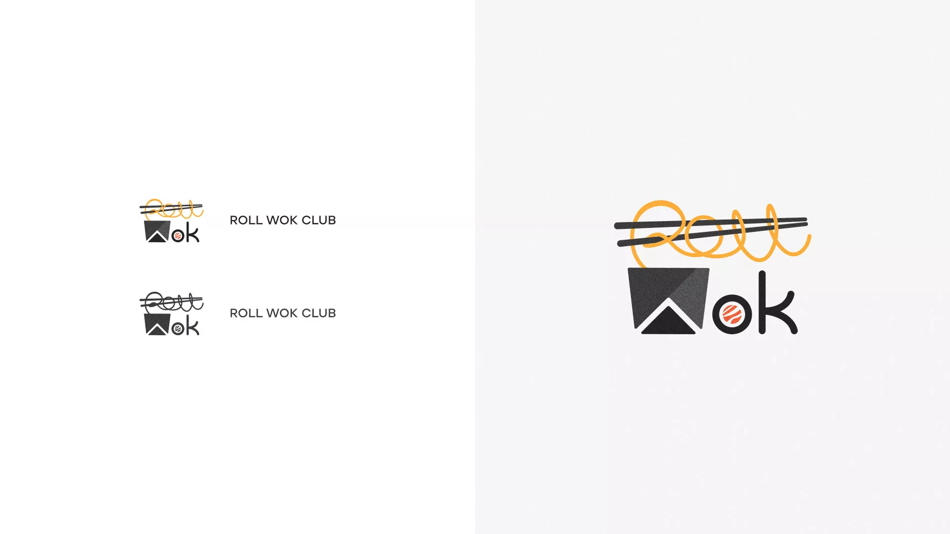 Разработка логотипа суши-бара «Roll Wok Club» в Грозном